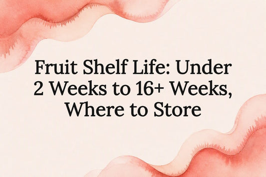 Decorative watercolor fruit storage title card