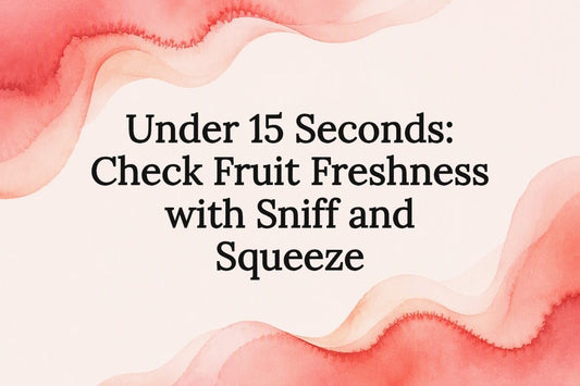Watercolor fruit freshness article title card