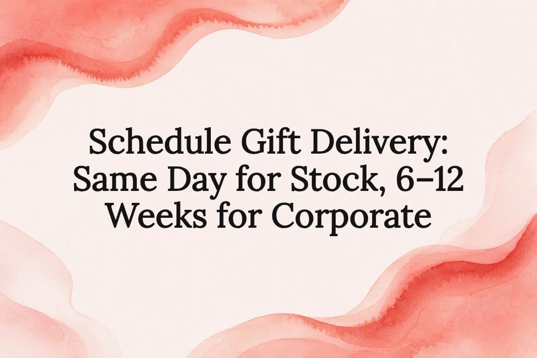 Decorative watercolor title card for gift delivery