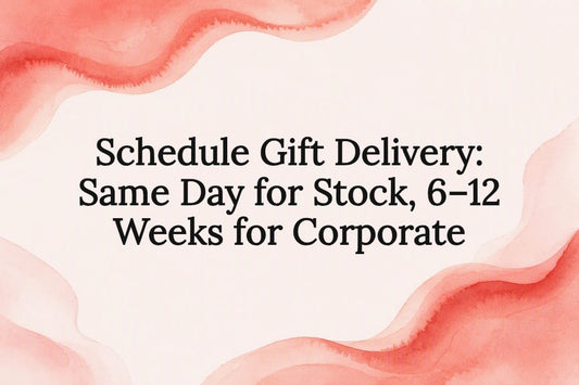 Decorative watercolor title card for gift delivery