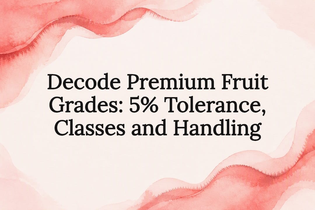 Decorative watercolor fruit grading title card