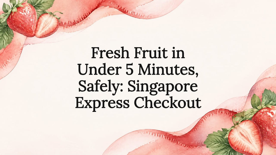 Watercolor frame for fresh fruit checkout article