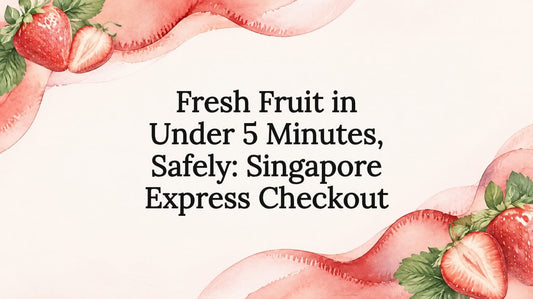 Watercolor frame for fresh fruit checkout article