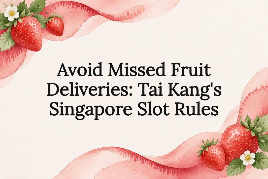 Watercolor title card for delivery slot rules