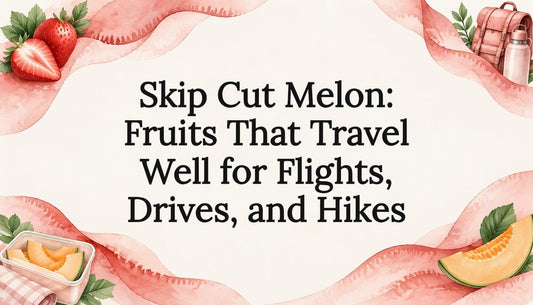 Watercolor ribbon frame for travel fruit article