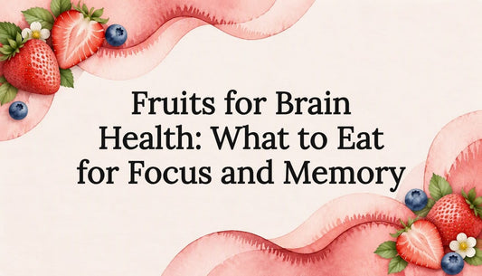 Watercolor frame for fruit and brain health