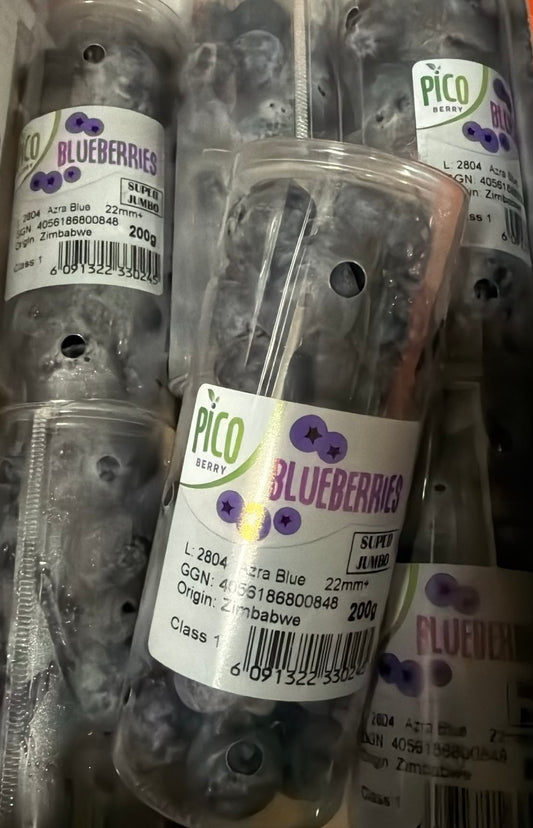 Zimbabwe Super Jumbo Blueberry (22mm+)
