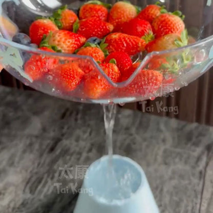 2-in-1 Fruit Display Bowl (Wash -> Drain -> Serve/Display)