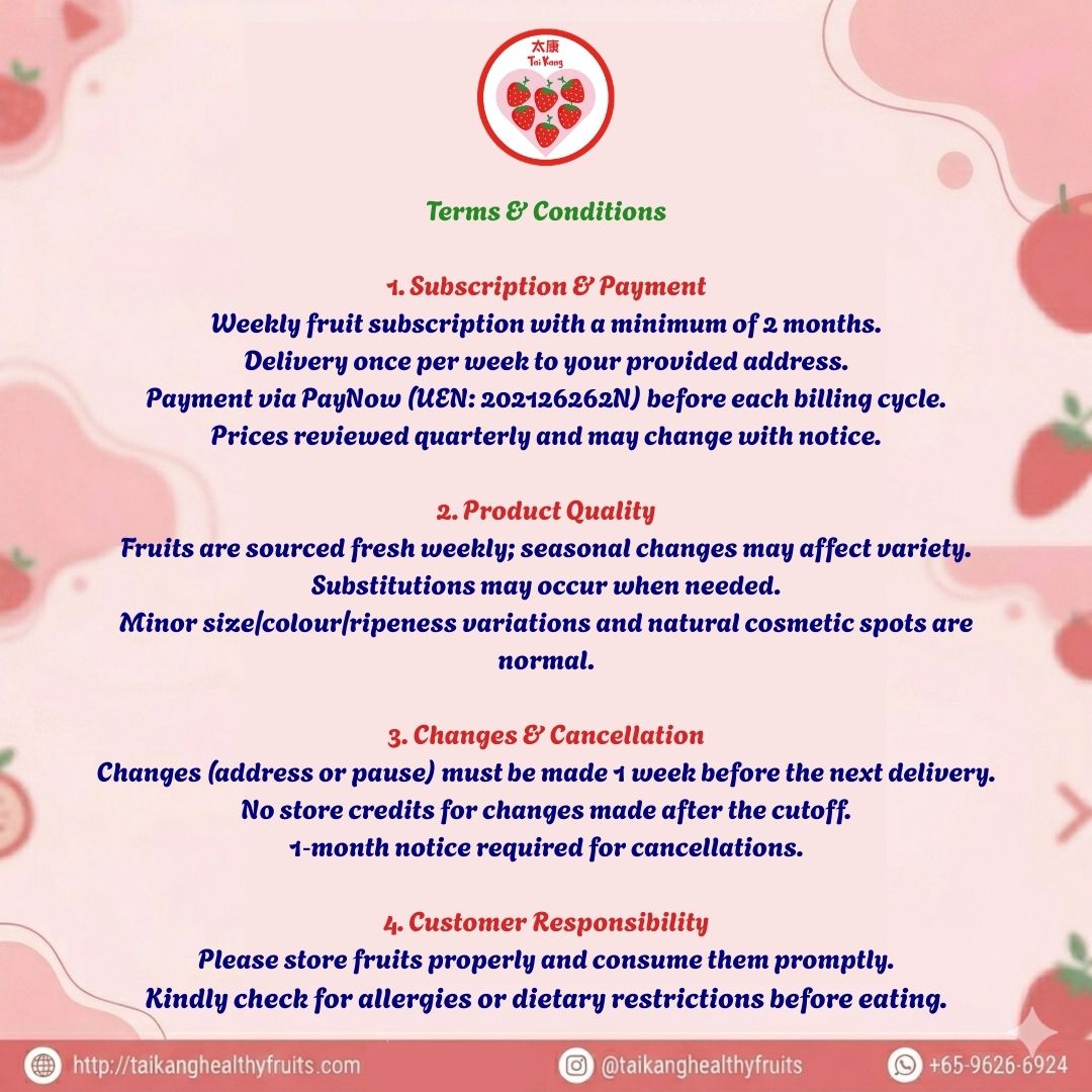 Bi-weekly fruits delivery (2 months SUBSCRIPTION plan)