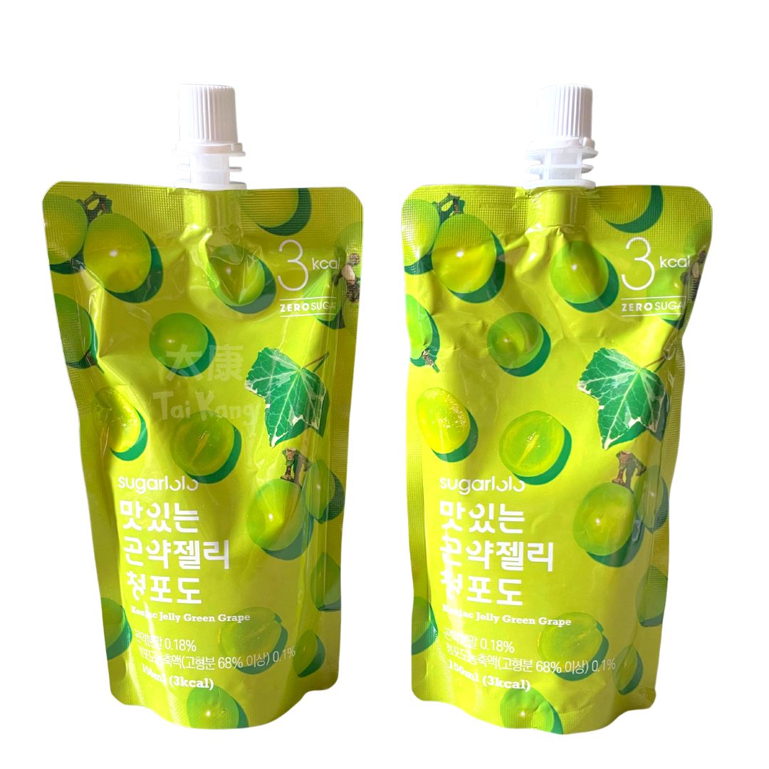 Sugarlolo Green Grape Konjac Jelly (2 packs)